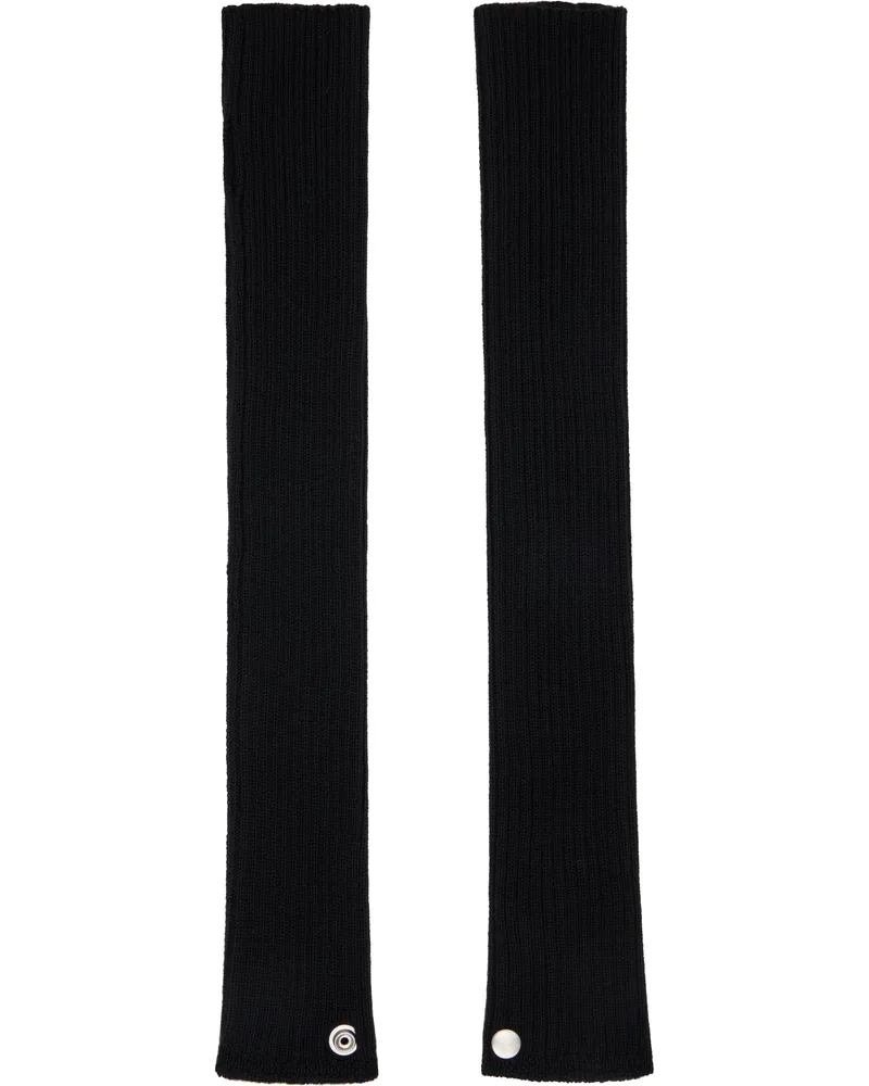 Rick Owens Black Concordians Rasato Knit Arm Warmers 09