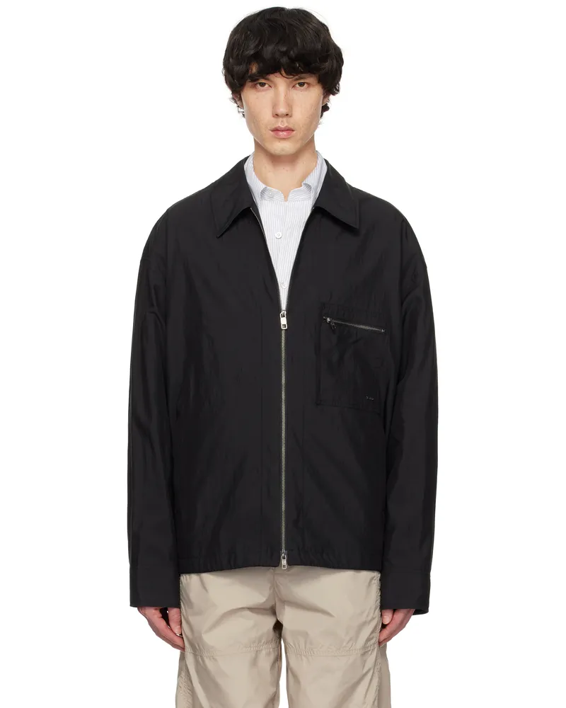 Wooyoungmi Black Zip-Up Jacket Black835b