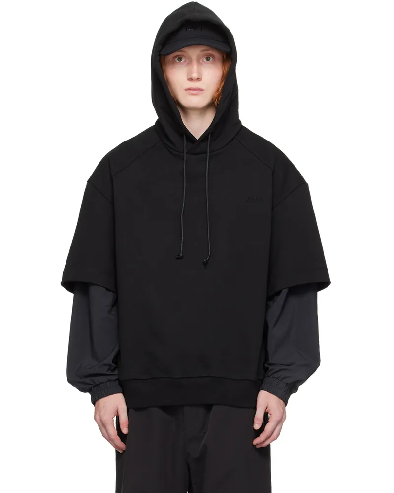 JUUN.J Black Dual Sleeve Hoodie 5