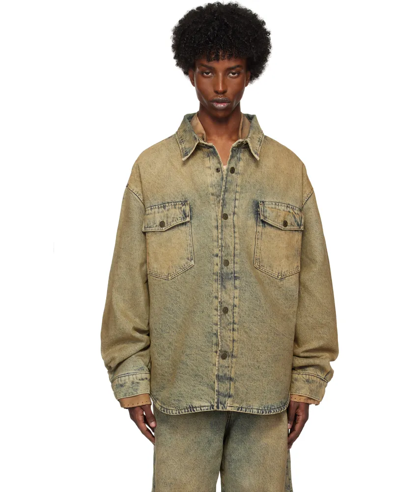 Guess Blue Denim Shirt Overshirt Gusa