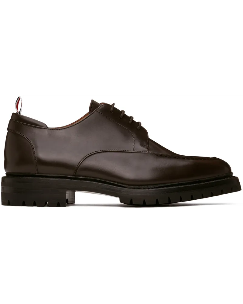 Thom Browne Brown Commando Sole Apron Stitch Derbys Brown