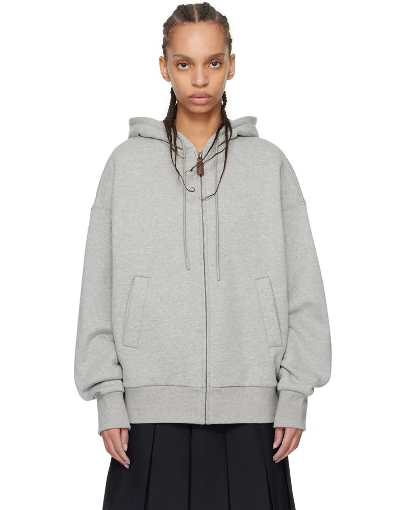Fax Copy Express Gray Zip Hoodie Grey