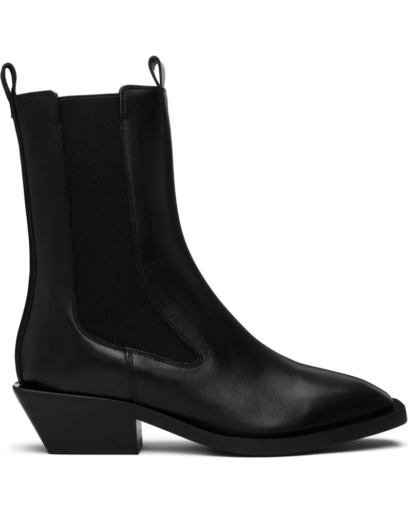 aeyde Black Luna Chelsea Boots Black