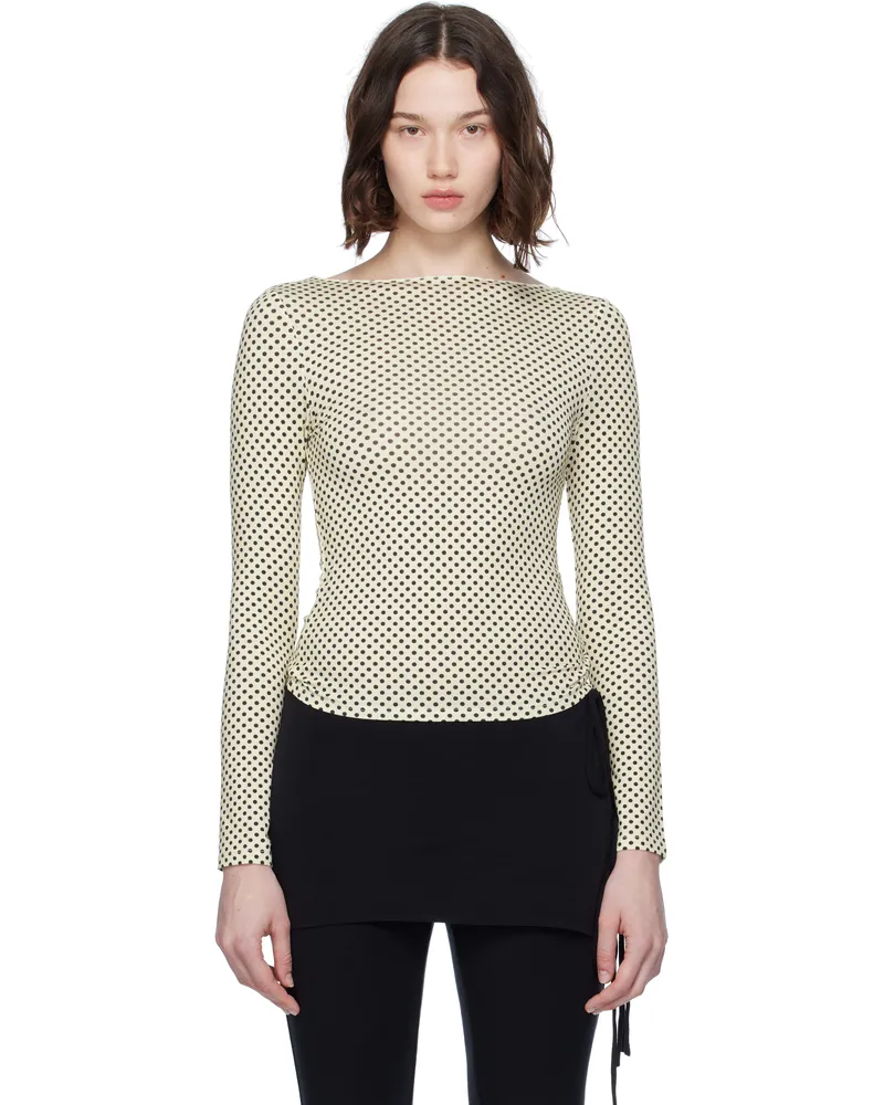 Miaou Off-White & Navy Amelia T-shirt Butter