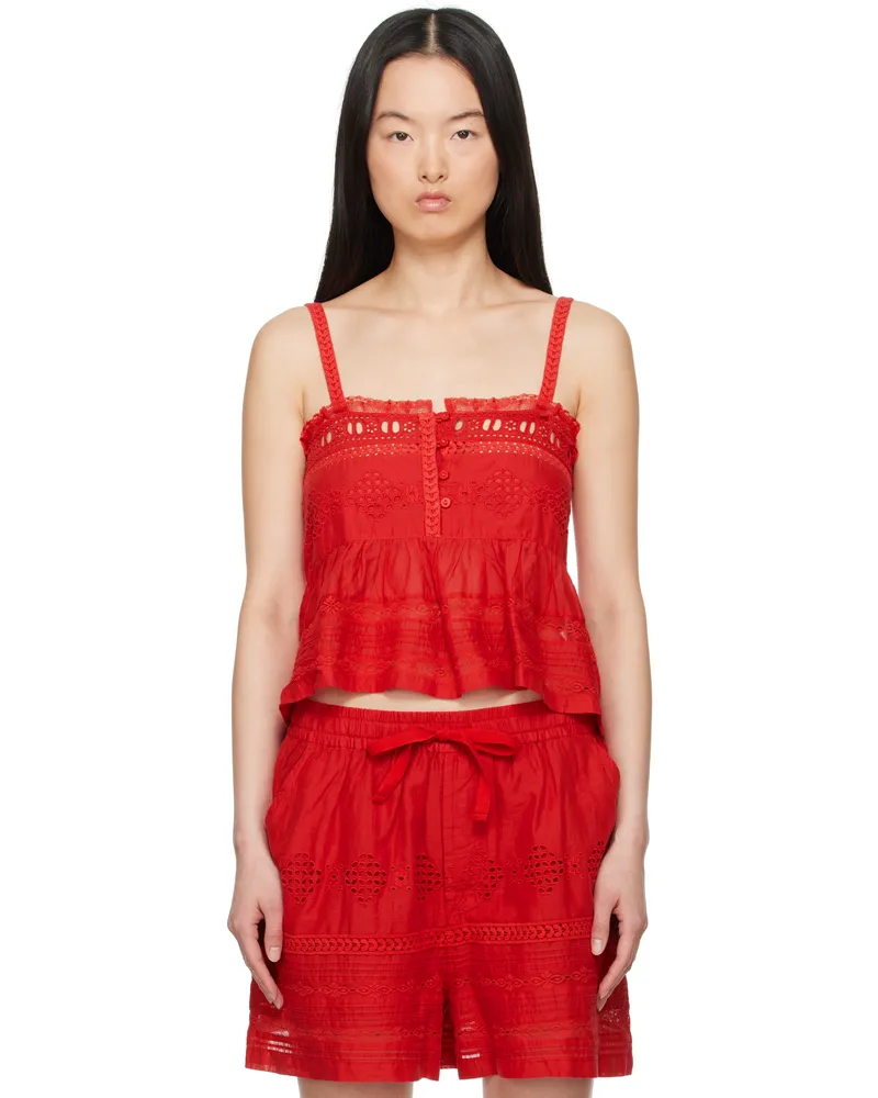 Étoile Isabel Marant Red Denys Tank Top Red