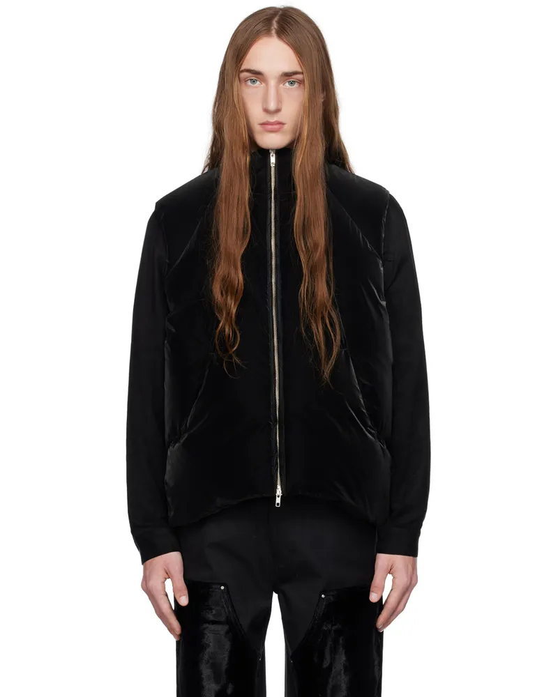 Youth Black Quilted Down Vest Black