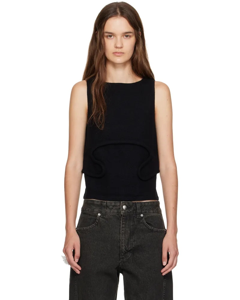 Eckhaus Latta Black Pallas Tank Top Dusk