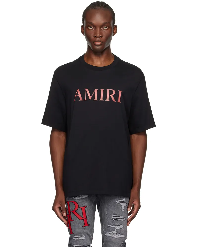 Amiri Black Gradient Core Logo T-Shirt Black