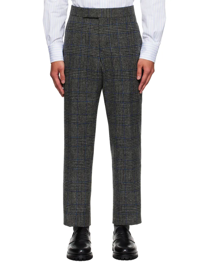 Thom Browne Gray Prince of Wales Hunting Tweed Trousers 035med