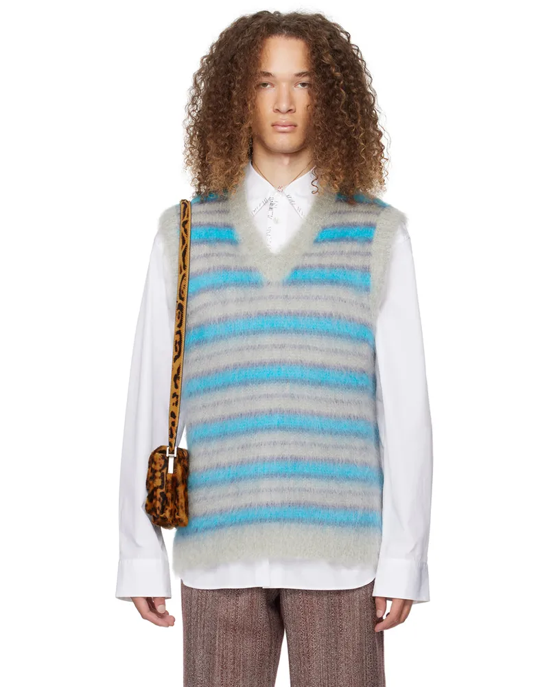 Marni Gray Striped Vest Rgn07