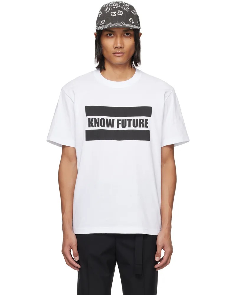 Sacai White 'Know Future' T-Shirt 101