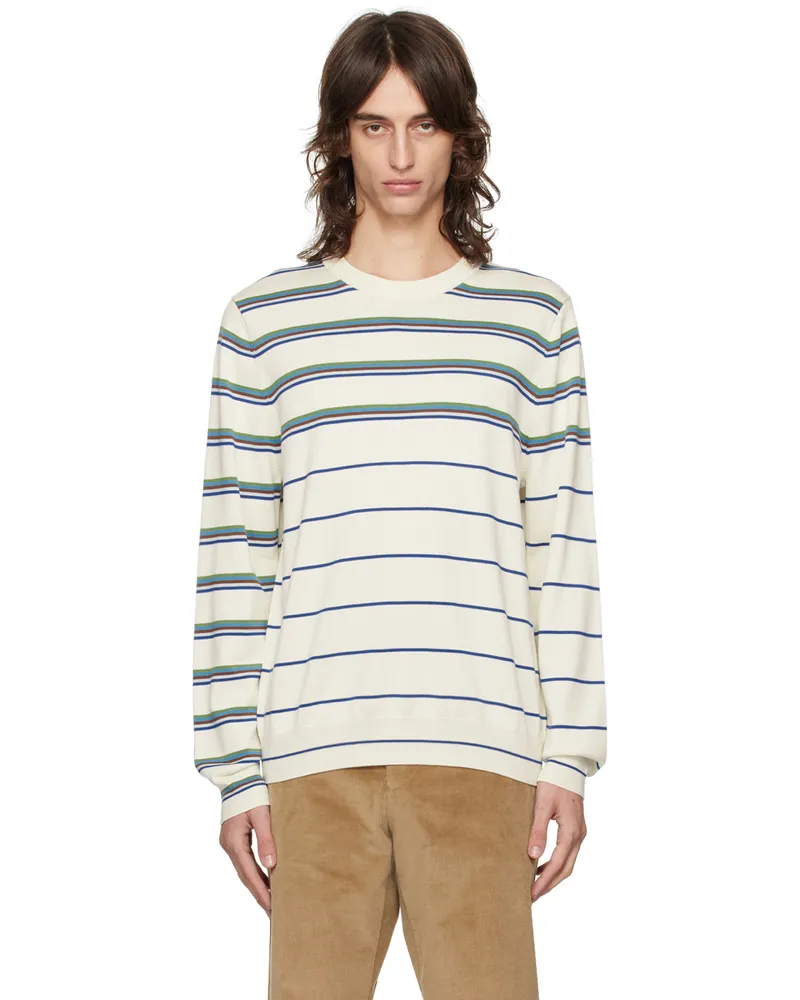Paul Smith Off-White Striped Sweater 04