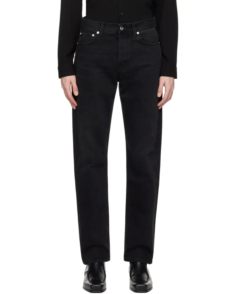 Séfr Black Straight Cut Jeans Rinsed