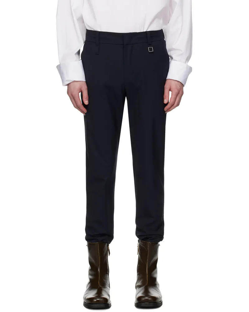 Wooyoungmi Navy Drawstring Trousers Navy944n