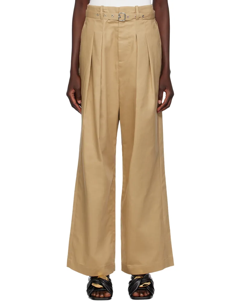 J.W.Anderson Beige Pleated Trousers 132