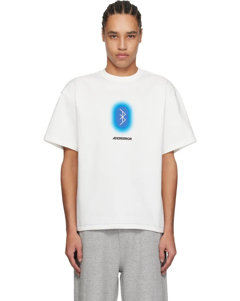 Adererror White Blue Net Product. 51 T-shirt Off