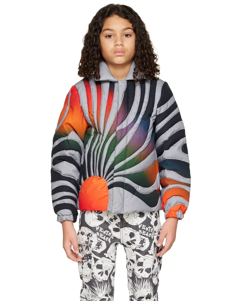 ERL Kids Gray Sunset Down Jacket Black