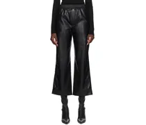 Black Odessa Vegan Leather Trousers