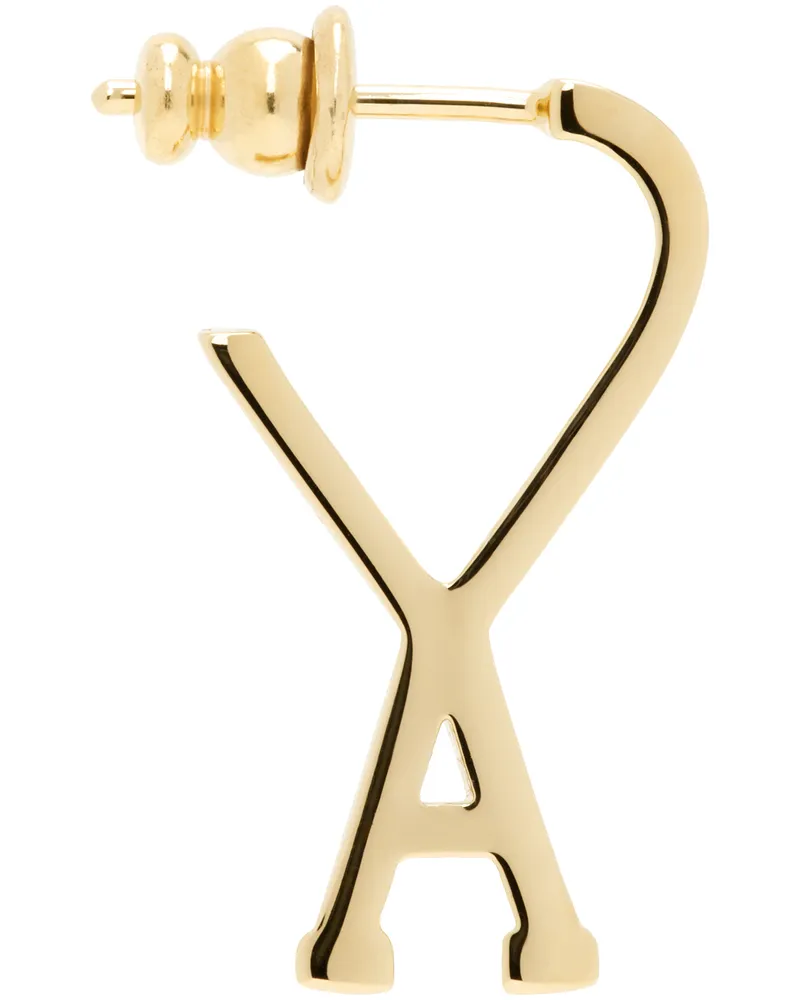 AMI Paris Gold Ami de Coeur Single Earring Gold