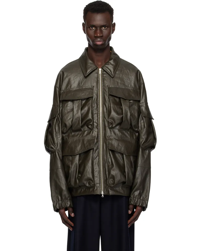 Dries van Noten Brown Cargo Pocket Jacket 606