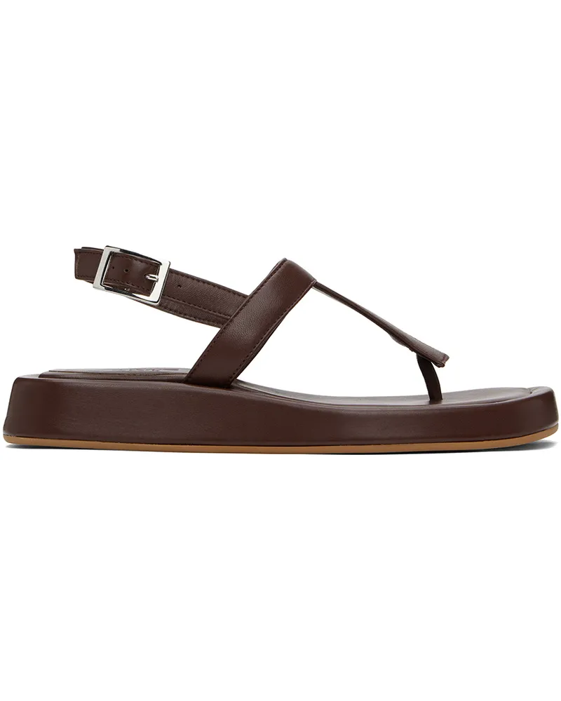Gia Borghini Brown Lizette Sandals 4545