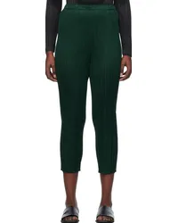 Issey Miyake Green Basics Trousers Dark