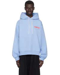 Marni Blue Logo Patch Hoodie 00blight