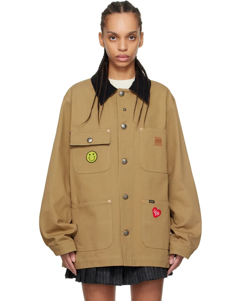 Andersson Bell Beige Guitar Printed Cotton Jacket Beige