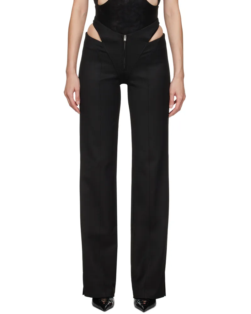 MISBHV Black Cut Out Trousers Black