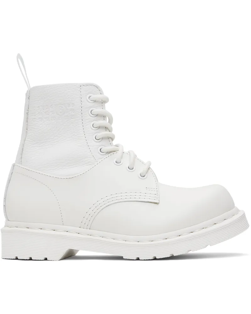 Maison Margiela White Dr. Martens Edition 1460 Twist Boots Hb009