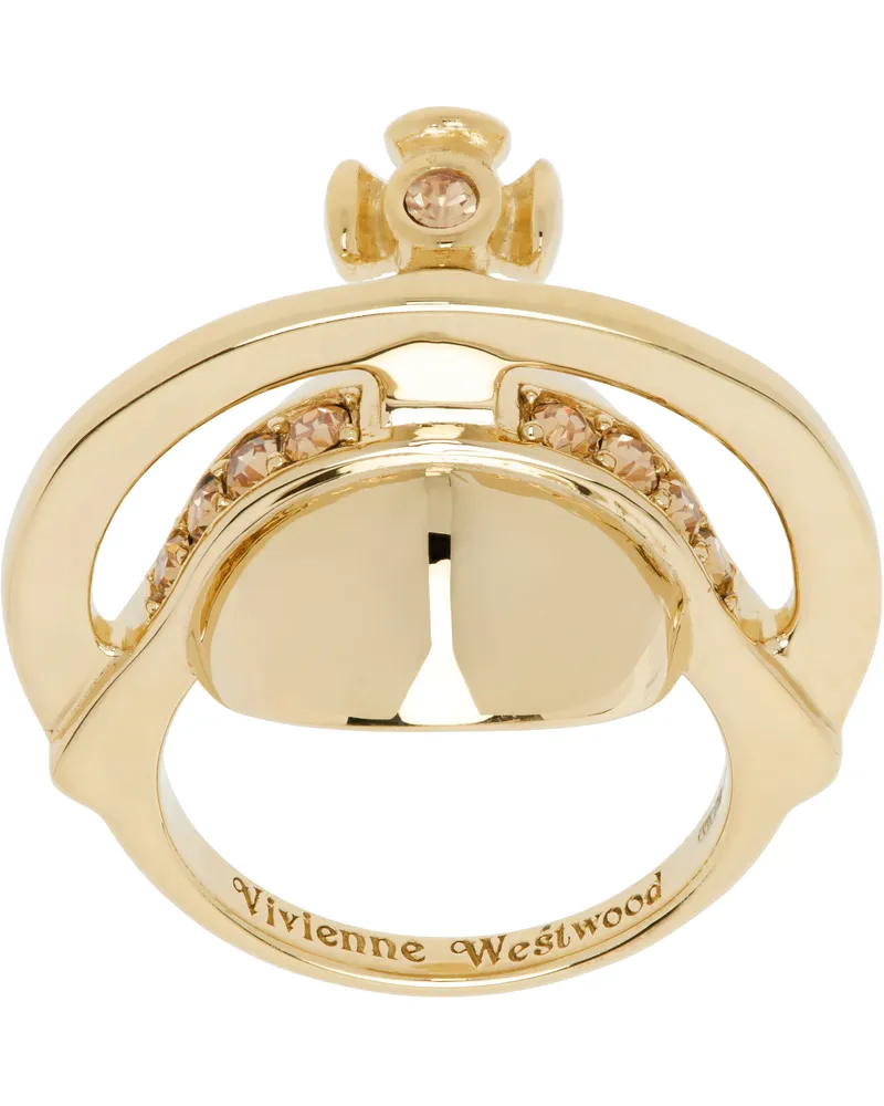 Vivienne Westwood Gold Solid Orb Ring Ss25-r121