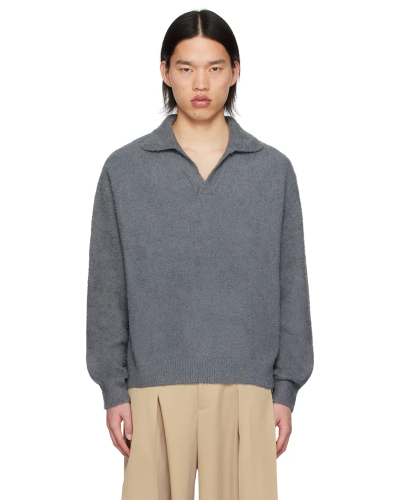 Wooyoungmi Gray Hairy Polo 513g