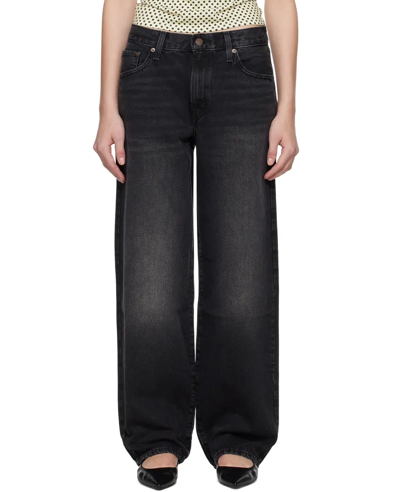 Levi's Black Baggy Dad Jeans Shrink