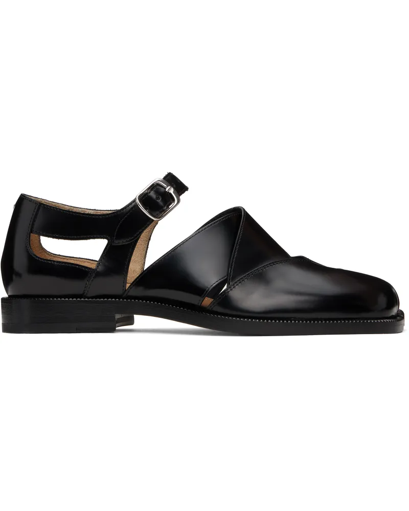 Maison Margiela Black Tabi Leather Loafers T8013