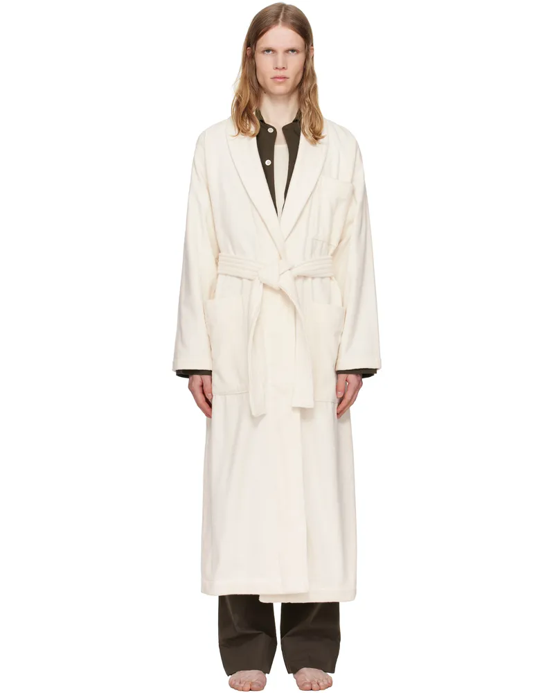 TEKLA Off-White Terry Classic Bathrobe Ivory