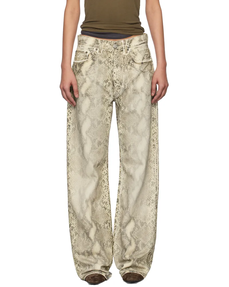 Acne Studios Beige Printed Jeans Bph