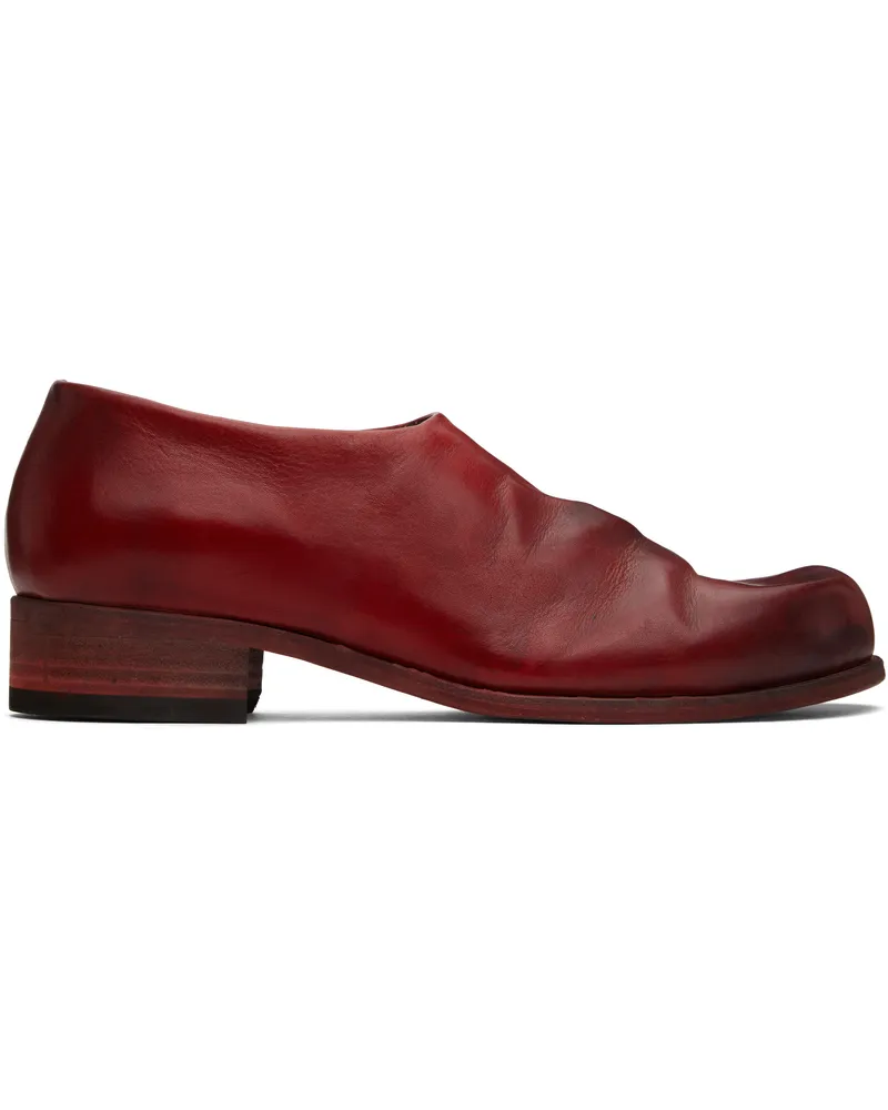 Edward Cuming Red Adam Signature Edition Bubble Toe Zip On Loafers Dirty