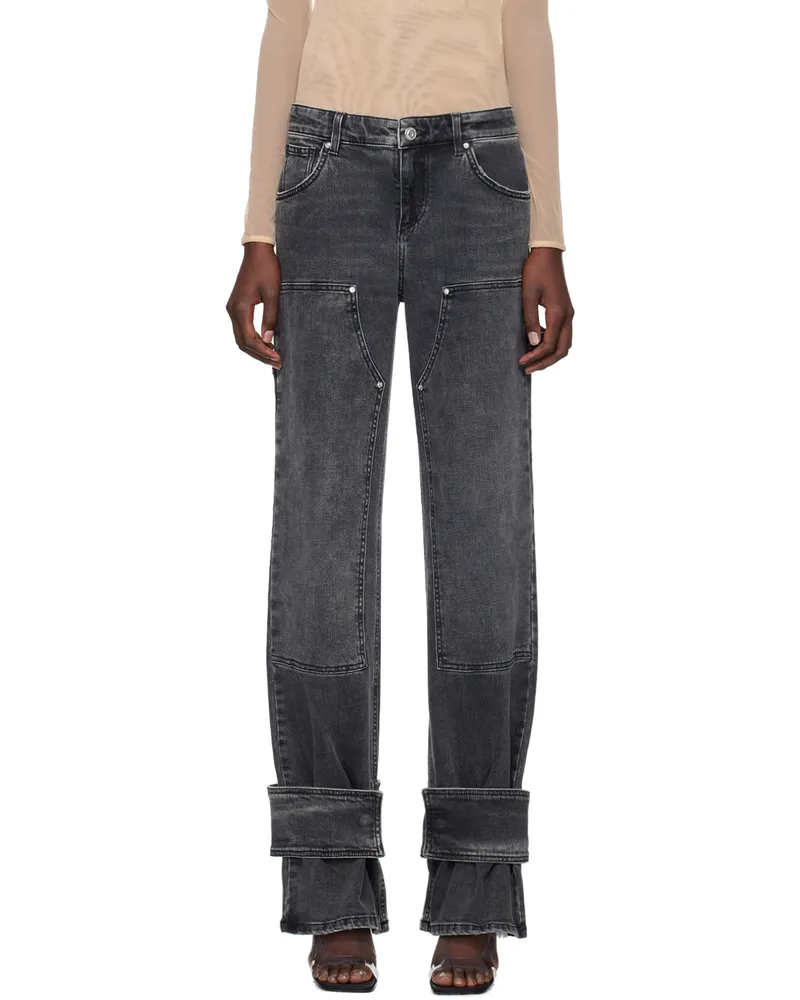 Blumarine Black Boyfit Cargo Jeans N0990