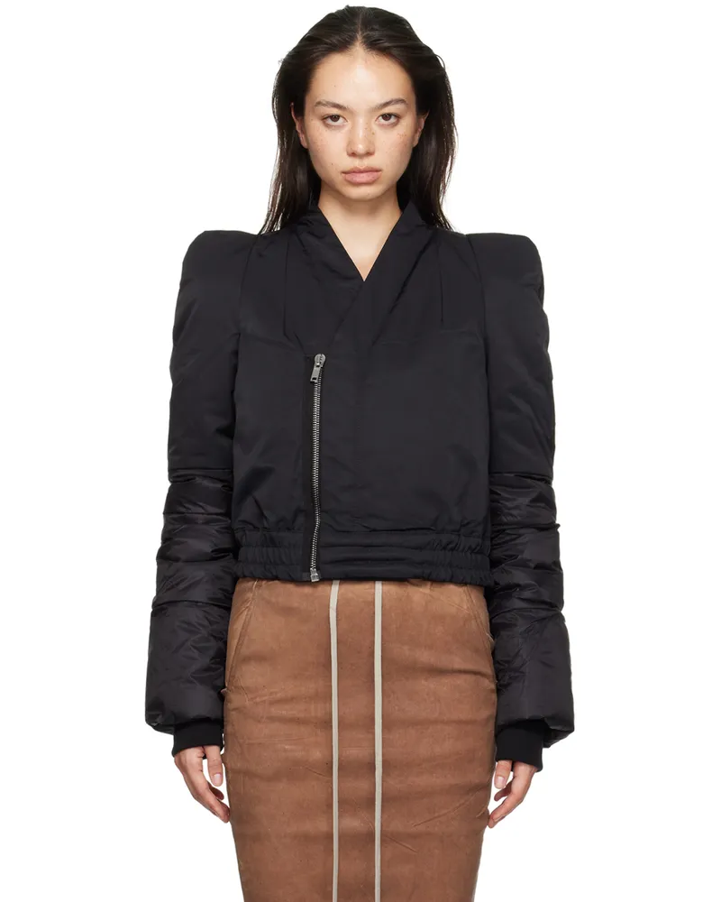 DRKSHDW by Rick Owens Black Porterville Metro Bomber Jacket 09