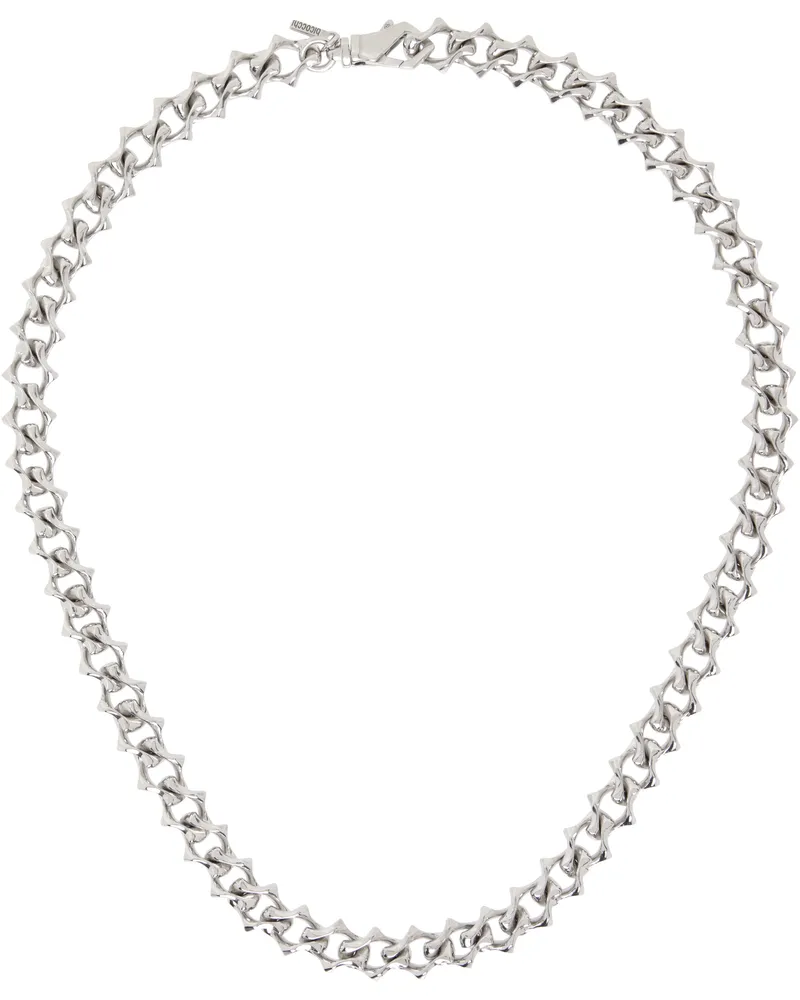 Emanuele Bicocchi Silver Sharp Link Chain Necklace