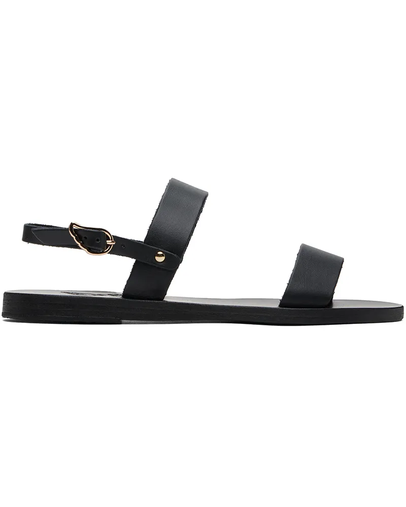 Ancient Greek Sandals Black Clio Sandals Black