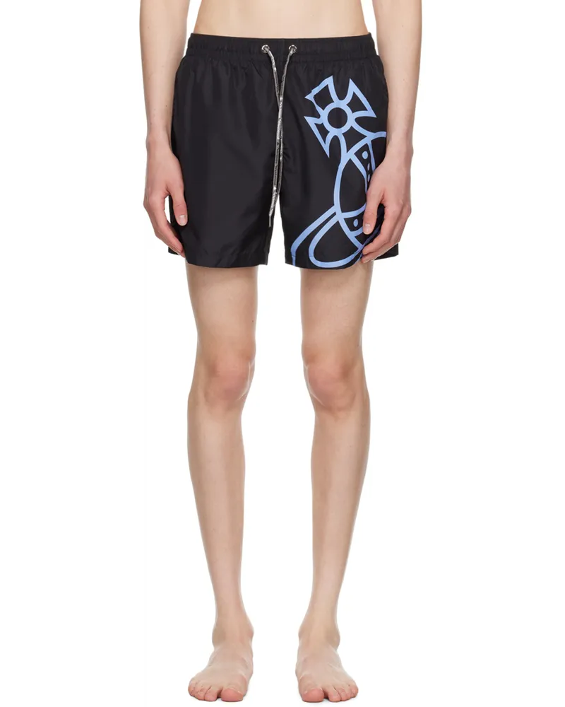 Vivienne Westwood Black Line Orb Swim Shorts Black