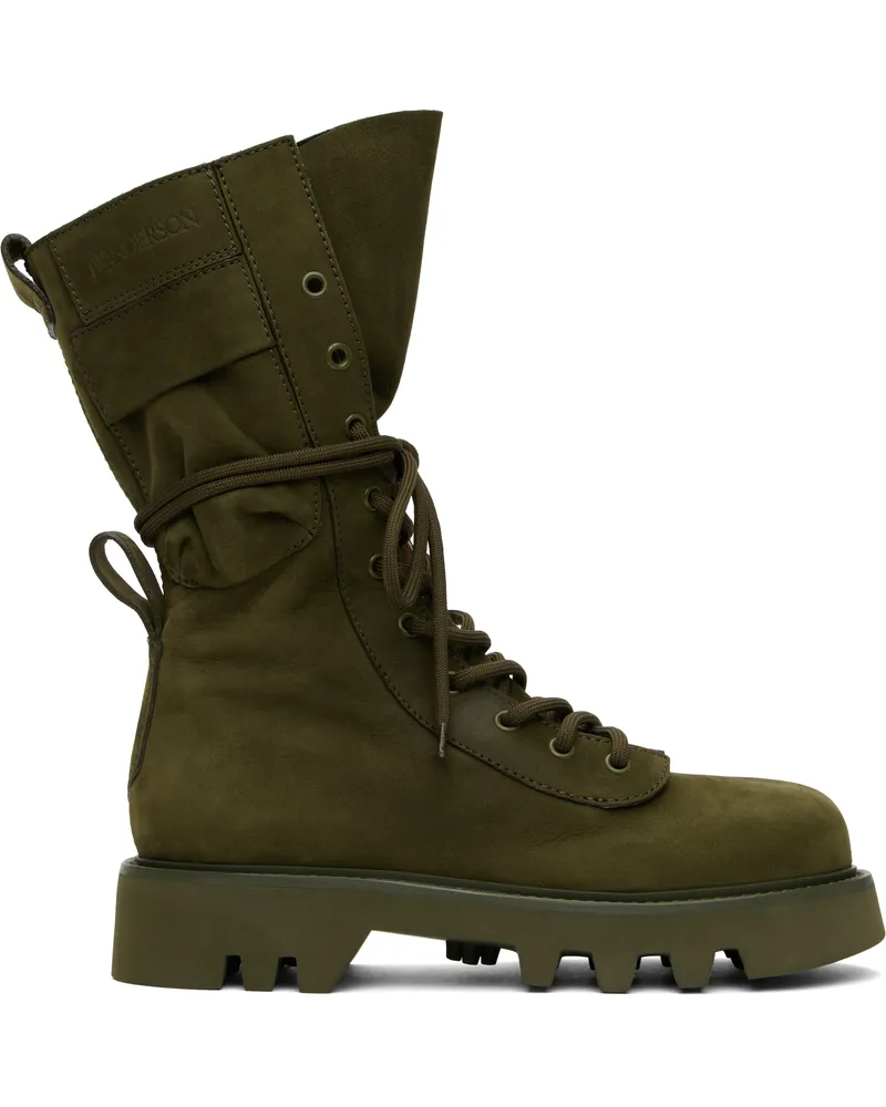 J.W.Anderson Khaki Combat Leather Boots 575