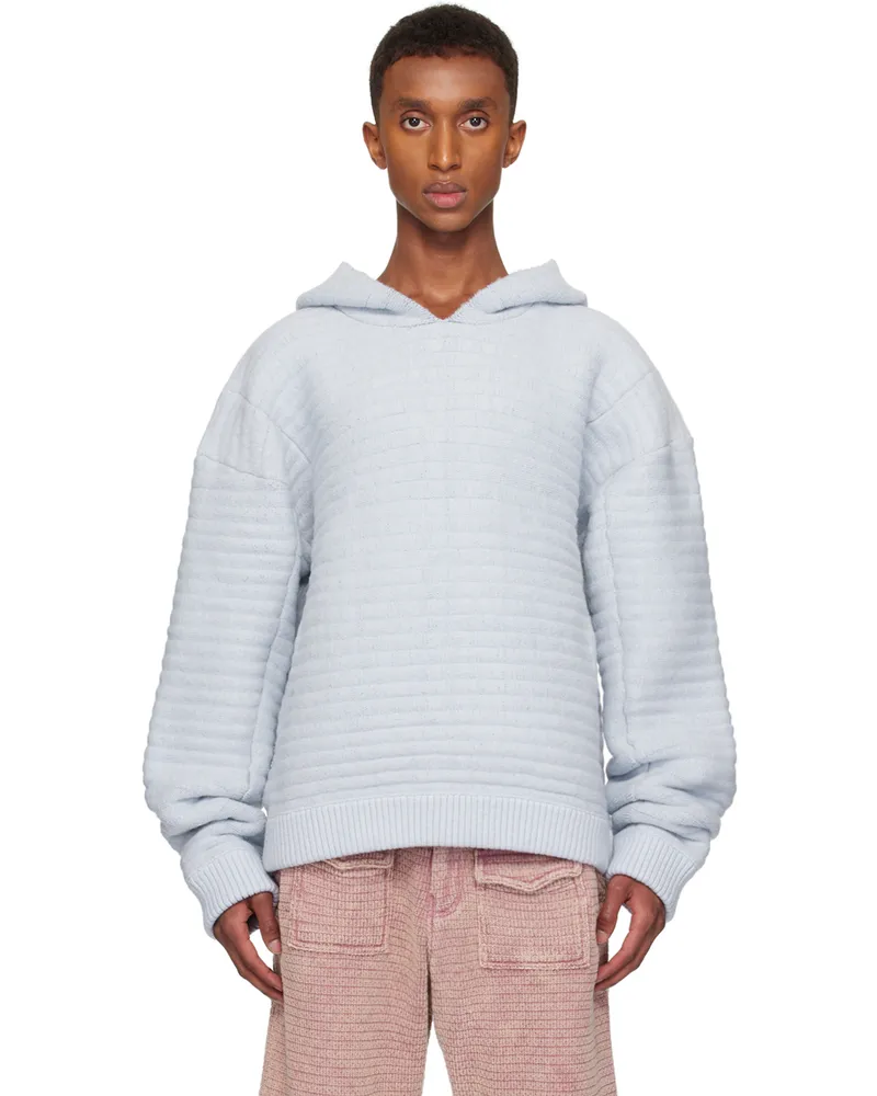 Isa Boulder SSENSE Exclusive Blue Michelin Stripe Hoodie Ocean
