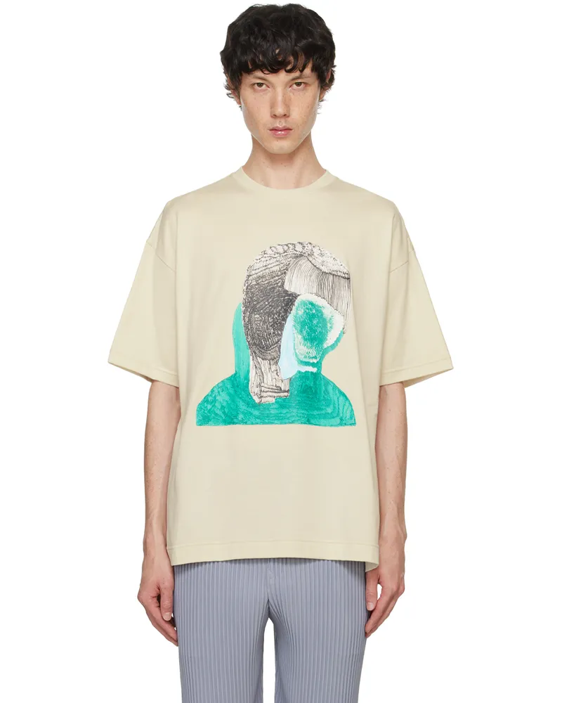 Issey Miyake Beige RB T-Shirt 02-black