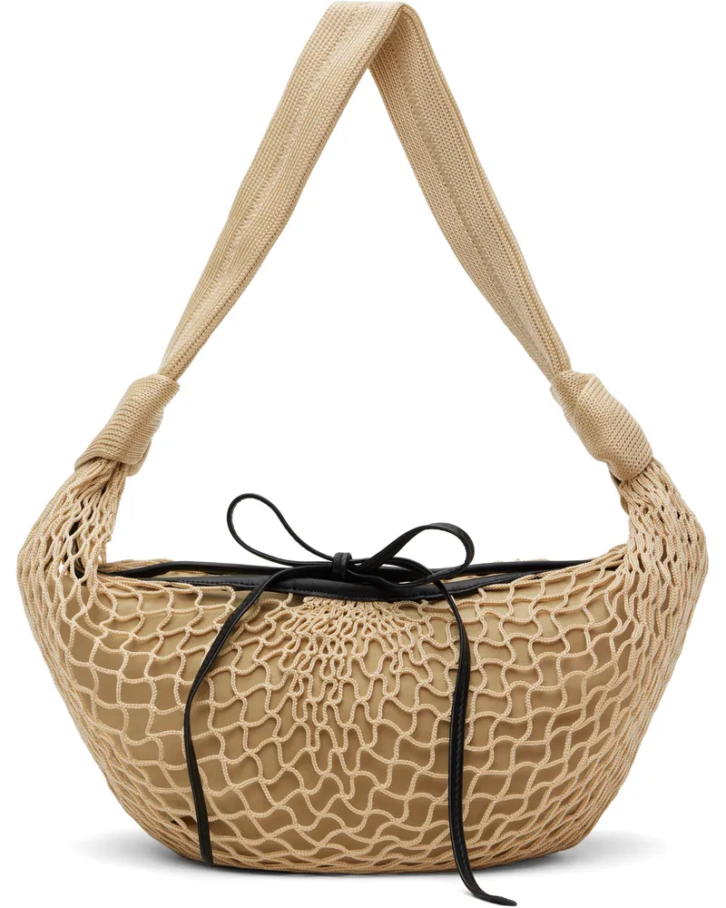 Christophe Lemaire Beige Fortune Croissant Filt Bag Bg204