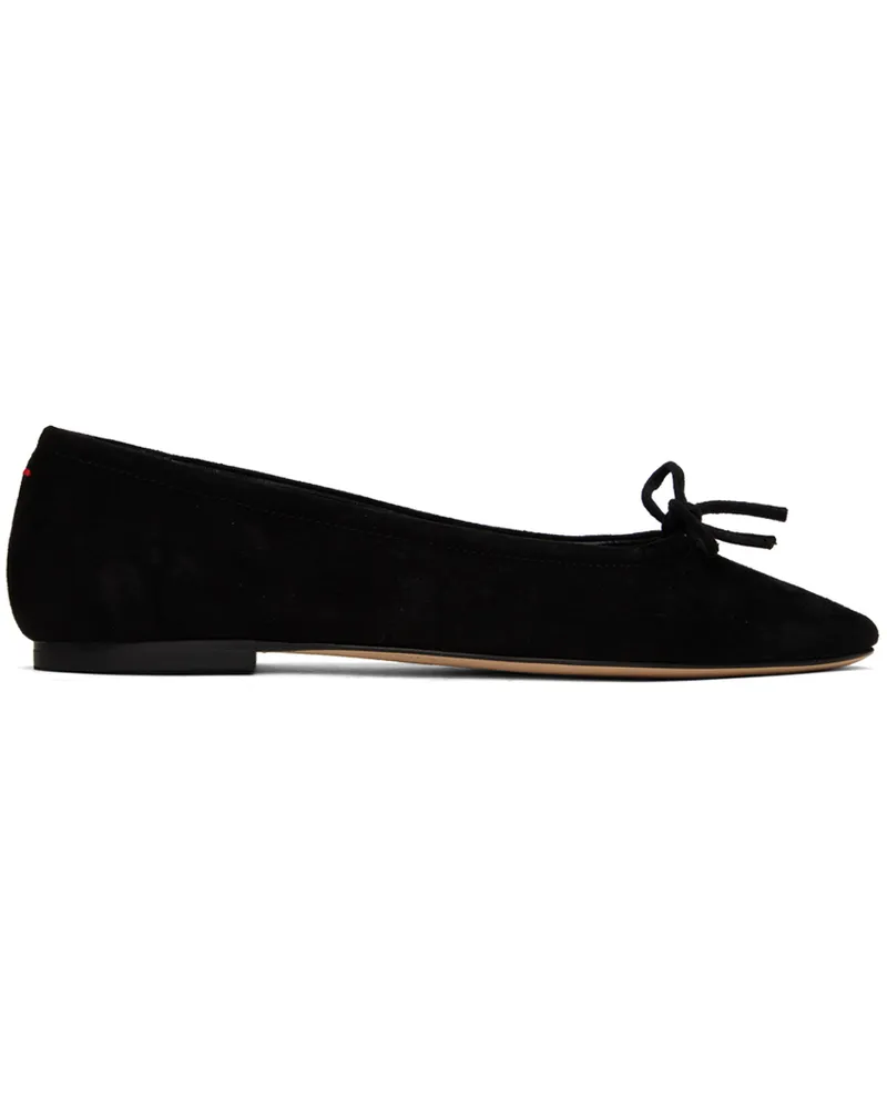 aeyde Black Delfina Ballerina Flats Black