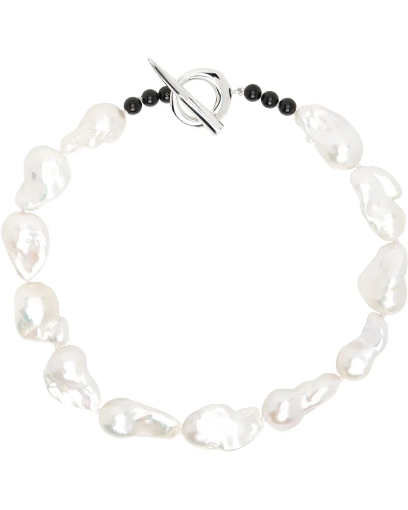 Sophie Buhai White Baroque Pearl Collar Necklace Sterling