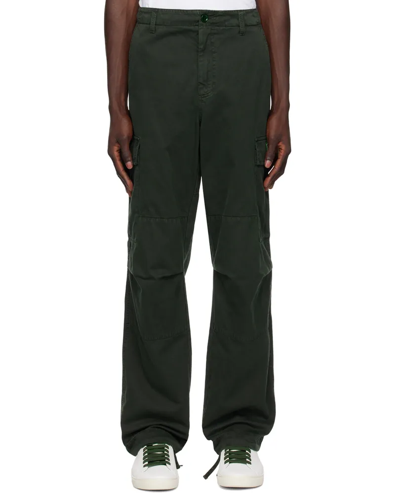 Dolce & Gabbana Green Garment-Dyed Cargo Pants V0707