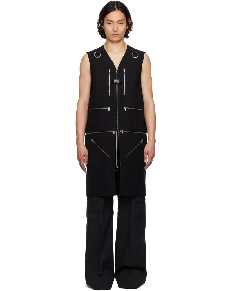 Rick Owens Black Hollywood Headon Utility Vest 09